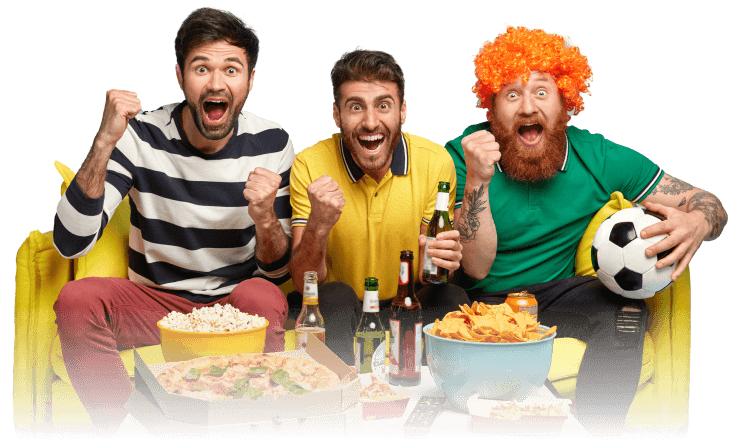 Fans watching live sports streaming with VIPTVServer IPTV Canada